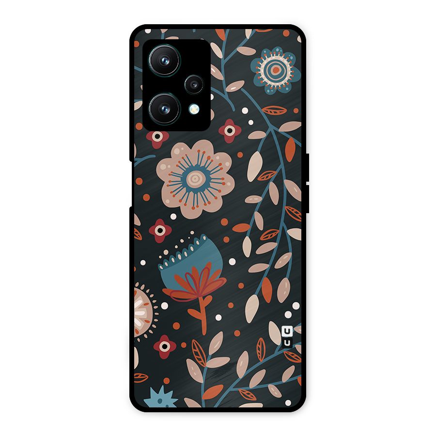 Nordic Arts Flowery Space Metal Back Case for Realme 9 Pro 5G