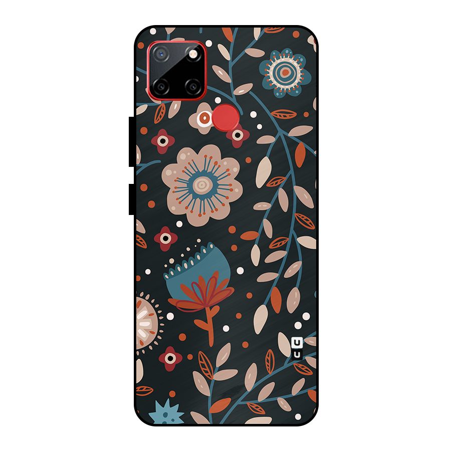 Nordic Arts Flowery Space Metal Back Case for Realme C12