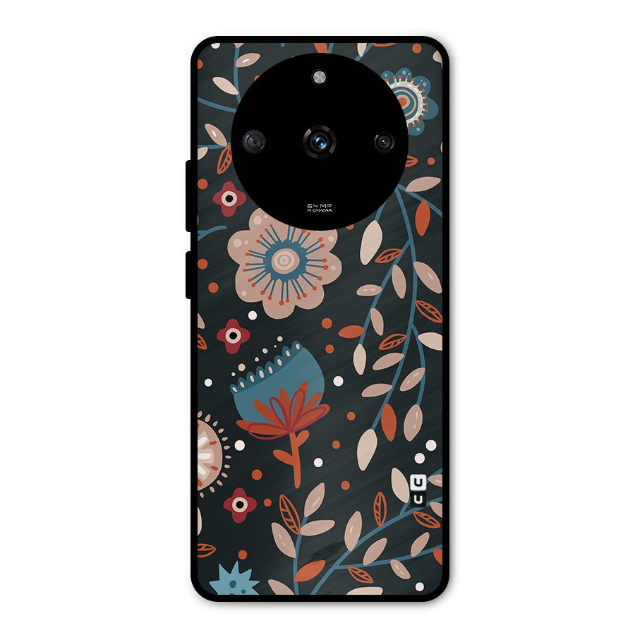 Nordic Arts Flowery Space Metal Back Case for Realme Narzo 60 5G