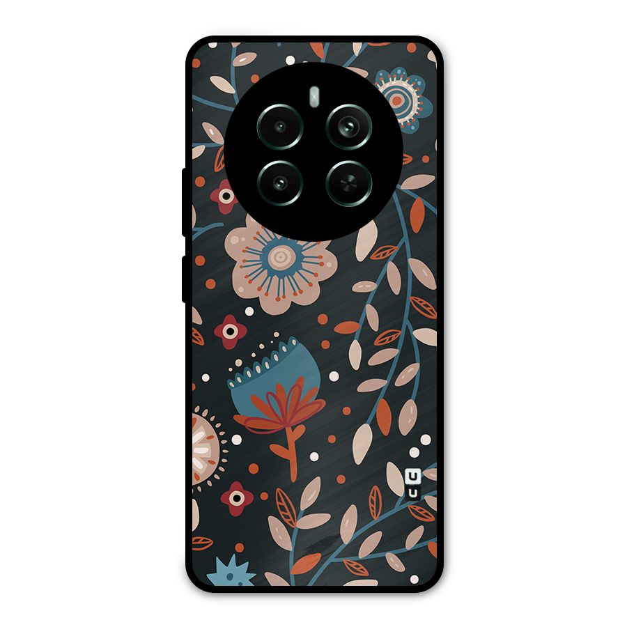 Nordic Arts Flowery Space Metal Back Case for Realme Narzo 70 Pro