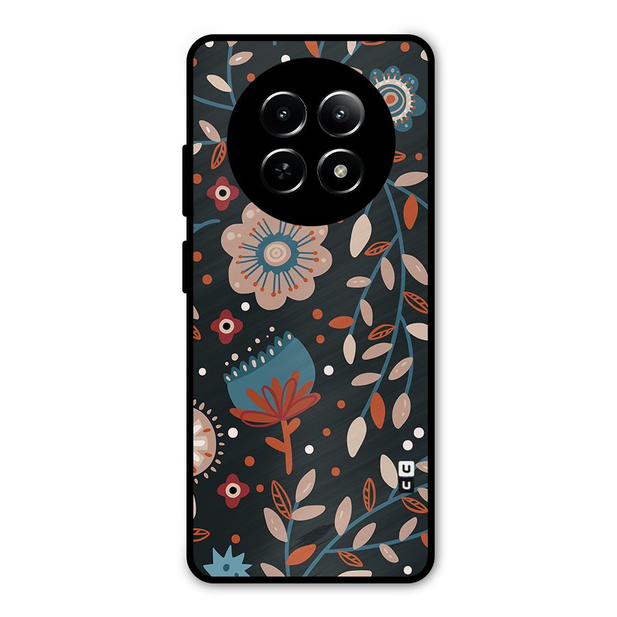 Nordic Arts Flowery Space Metal Back Case for Realme Narzo 70x 5G