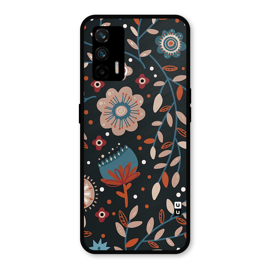 Nordic Arts Flowery Space Metal Back Case for Realme X7 Max