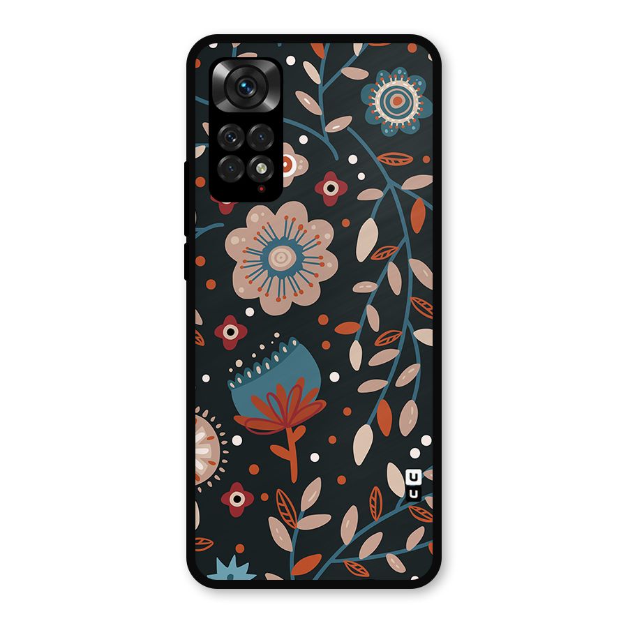 Nordic Arts Flowery Space Metal Back Case for Redmi Note 11s