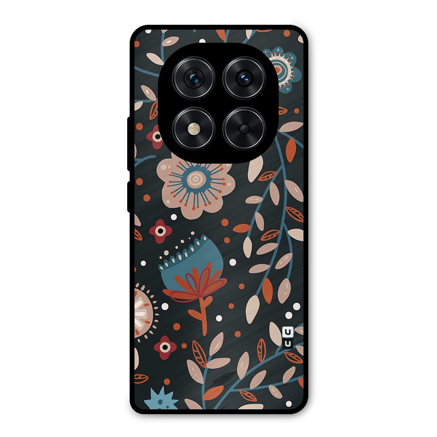 Nordic Arts Flowery Space Metal Back Case for Redmi Note 14 Pro 5G