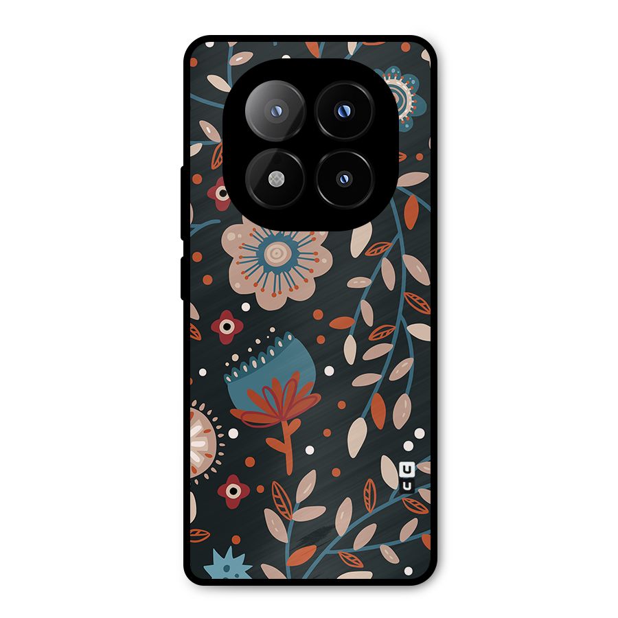 Nordic Arts Flowery Space Metal Back Case for Redmi Note 14 Pro Plus 5G