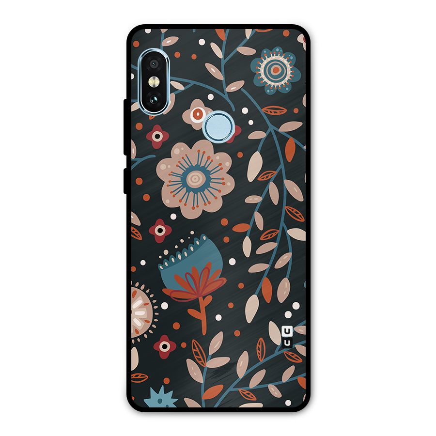 Nordic Arts Flowery Space Metal Back Case for Redmi Note 5 Pro