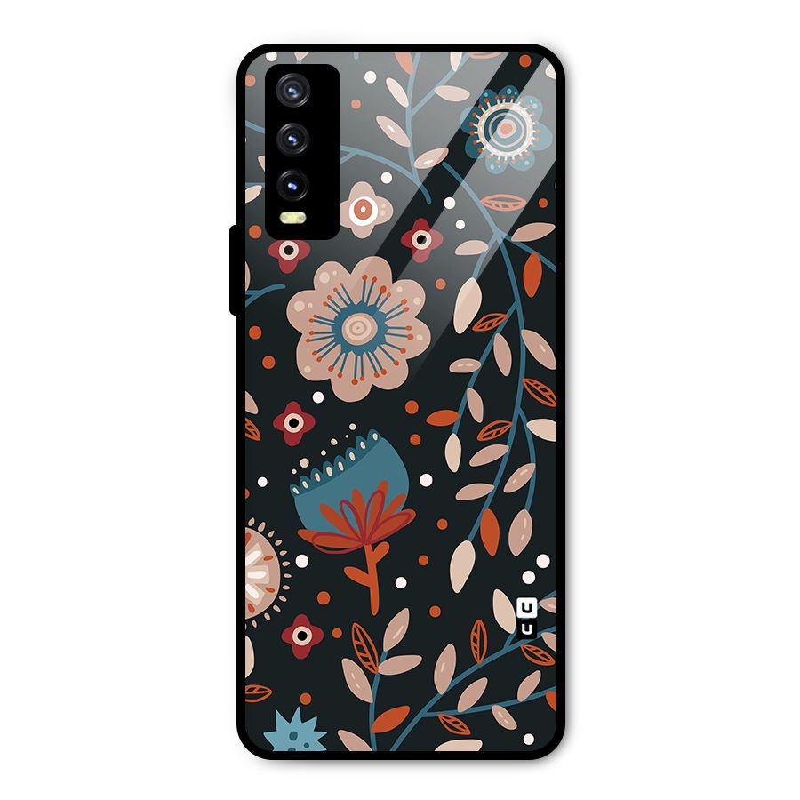Nordic Arts Flowery Space Metal Back Case for Vivo Y20g
