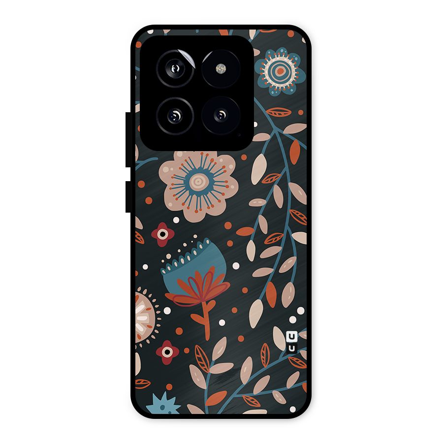 Nordic Arts Flowery Space Metal Back Case for Xiaomi 14