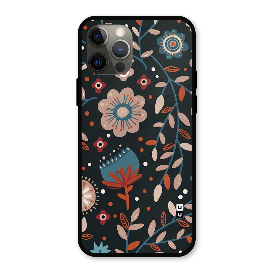 Nordic Arts Flowery Space Metal Back Case for iPhone 12 Pro