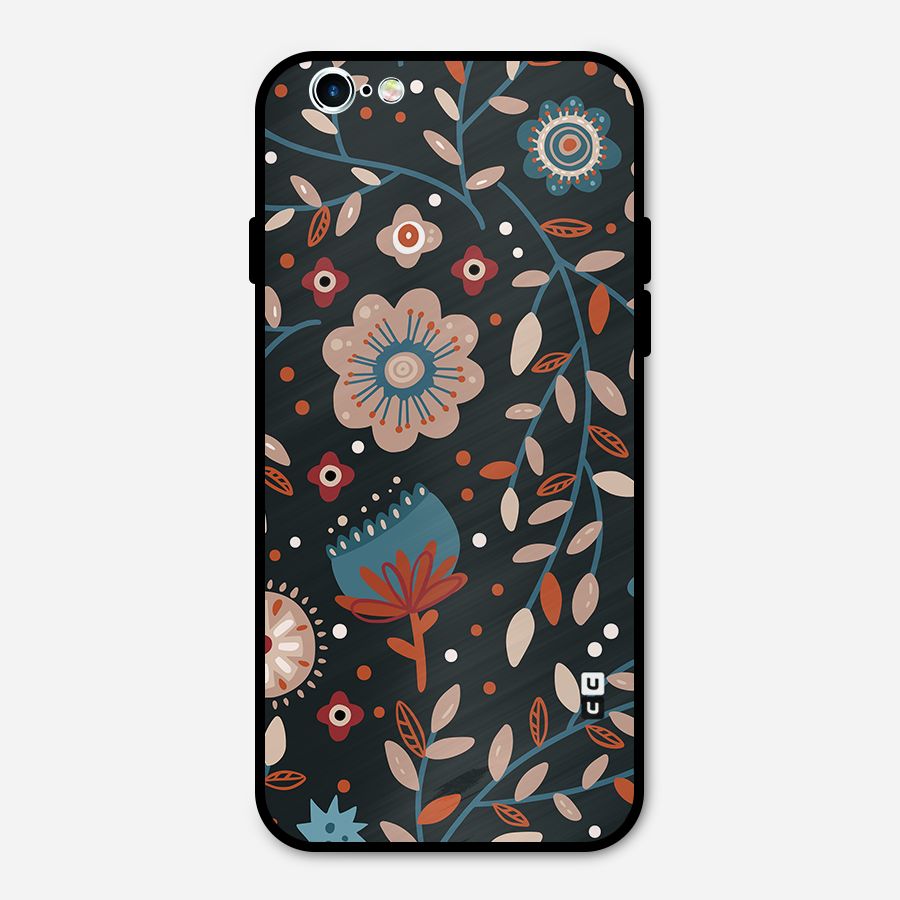 Nordic Arts Flowery Space Metal Back Case for iPhone 6 6s