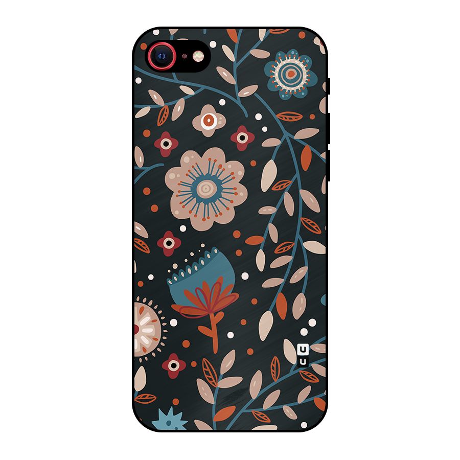 Nordic Arts Flowery Space Metal Back Case for iPhone 7