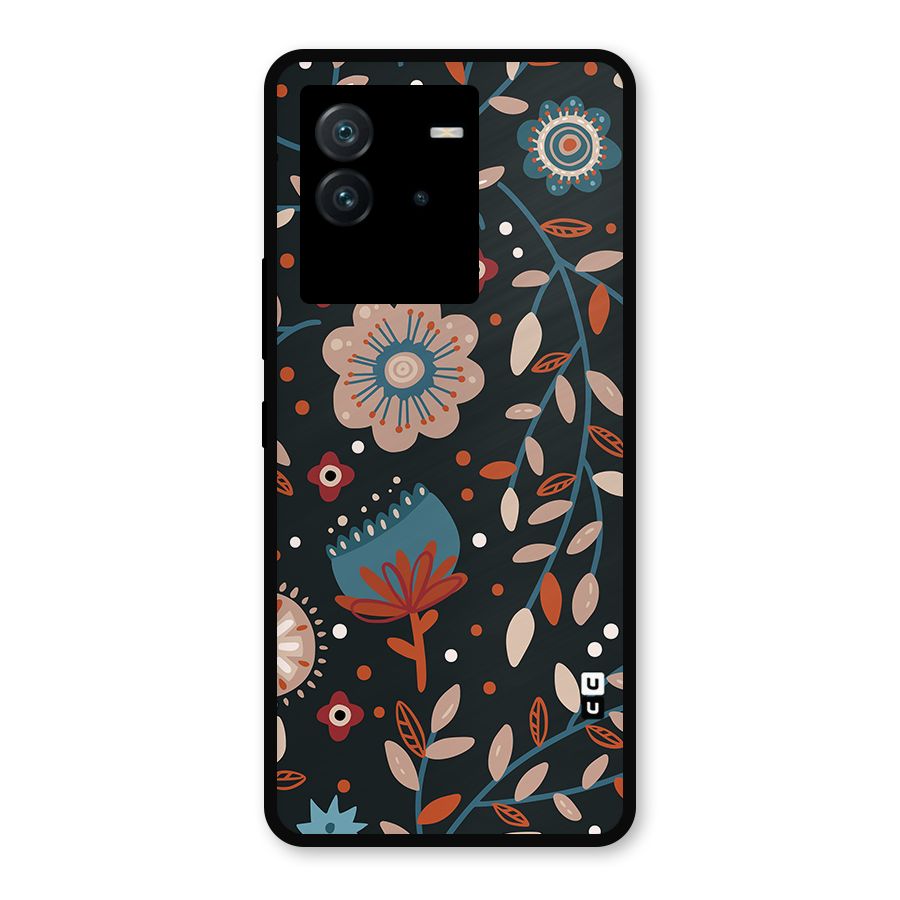 Nordic Arts Flowery Space Metal Back Case for iQOO Neo 6 5G