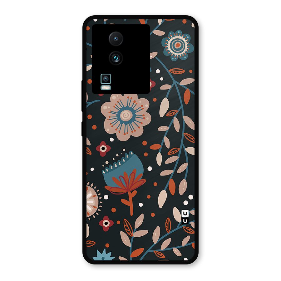 Nordic Arts Flowery Space Metal Back Case for iQOO Neo 7