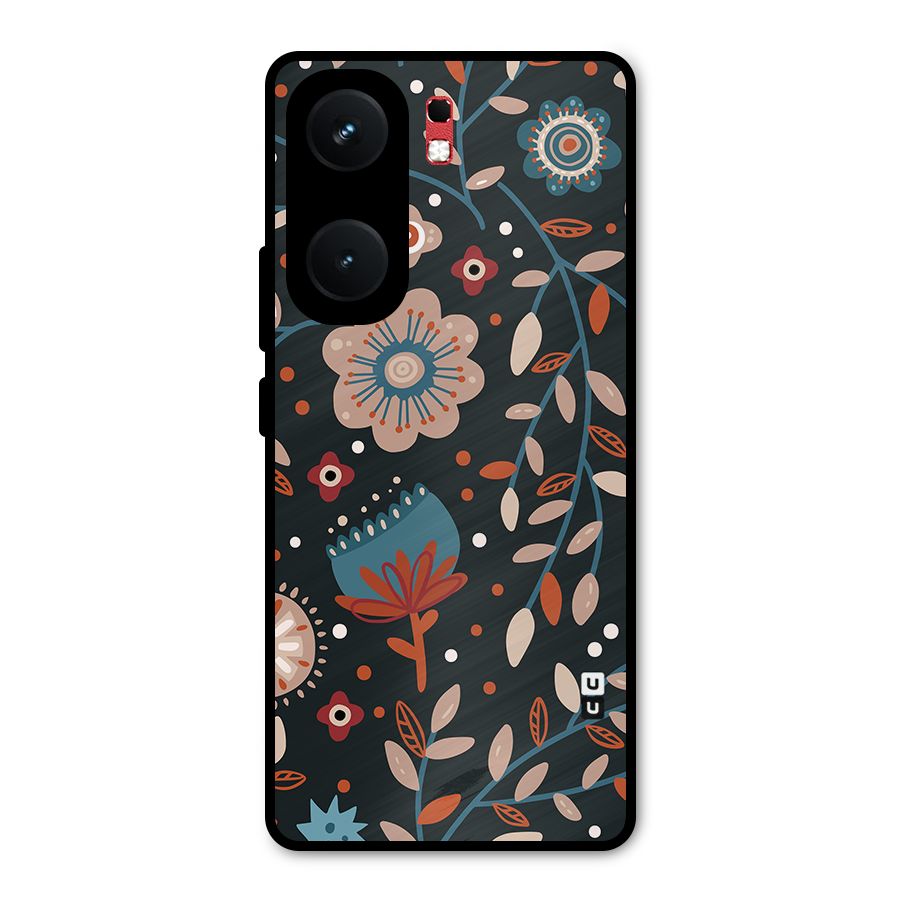Nordic Arts Flowery Space Metal Back Case for iQOO Neo 9 Pro