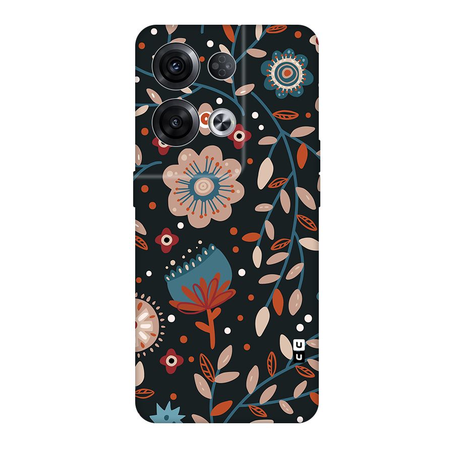 Nordic Arts Flowery Space Original Polycarbonate Back Case for Oppo Reno8 Pro 5G