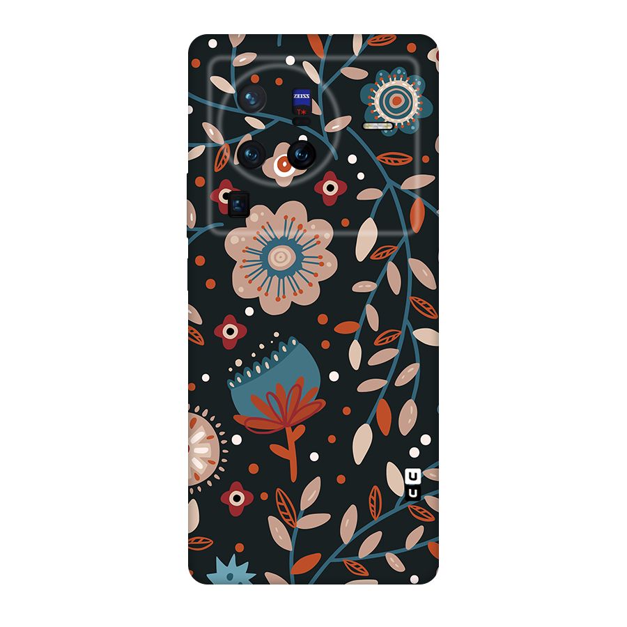 Nordic Arts Flowery Space Original Polycarbonate Back Case for Vivo X80