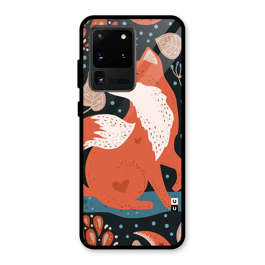 Nordic Arts Fox Glass Back Case for Galaxy S20 Ultra