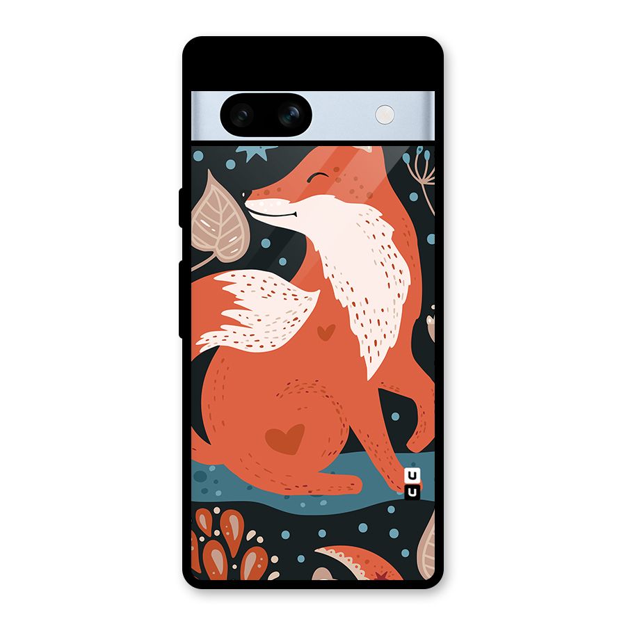 Nordic Arts Fox Glass Back Case for Google Pixel 7a