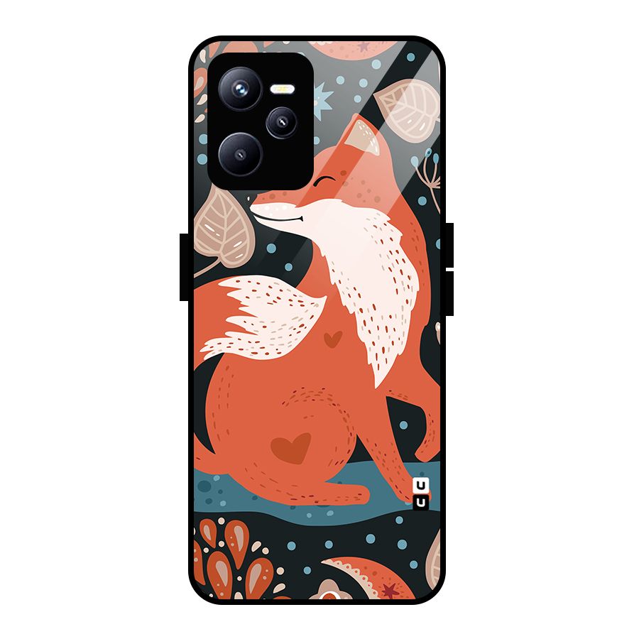 Nordic Arts Fox Glass Back Case for Realme C35