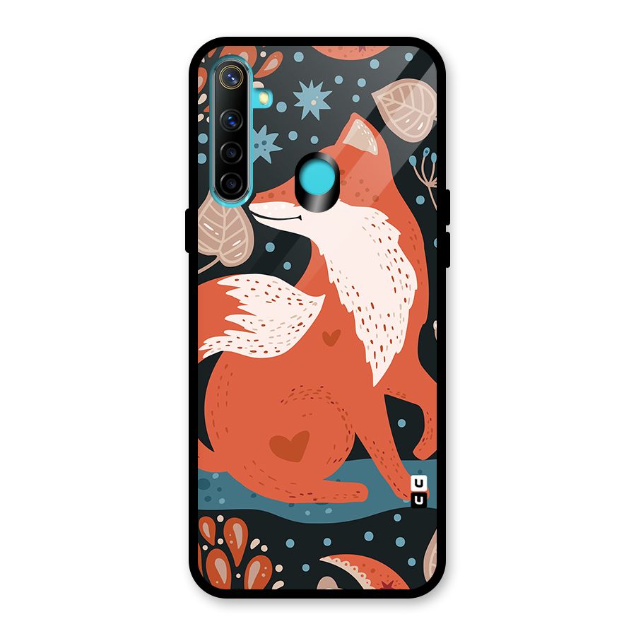 Nordic Arts Fox Glass Back Case for Realme Narzo 10