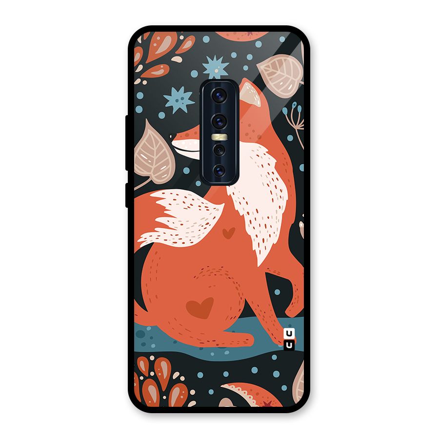 Nordic Arts Fox Glass Back Case for Vivo V17 Pro