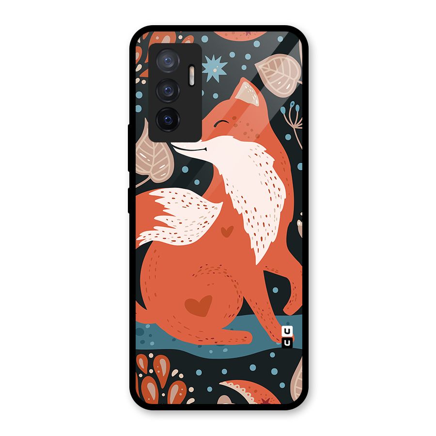 Nordic Arts Fox Glass Back Case for Vivo V23e