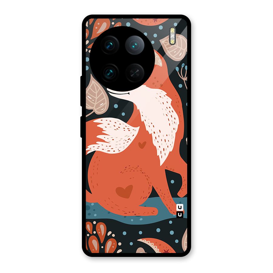 Nordic Arts Fox Glass Back Case for Vivo X90 Pro