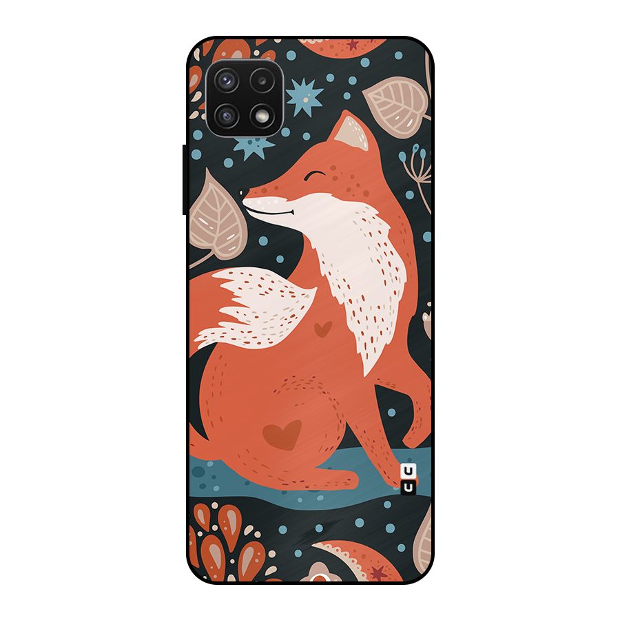Nordic Arts Fox Metal Back Case for Galaxy A22 5G