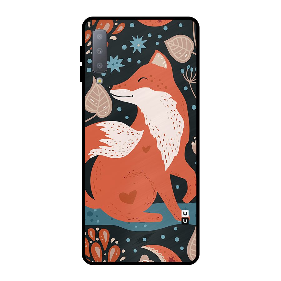 Nordic Arts Fox Metal Back Case for Galaxy A7 (2018)