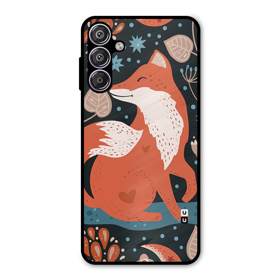 Nordic Arts Fox Metal Back Case for Galaxy F15