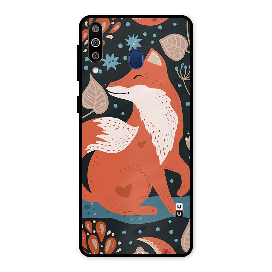 Nordic Arts Fox Metal Back Case for Galaxy M30