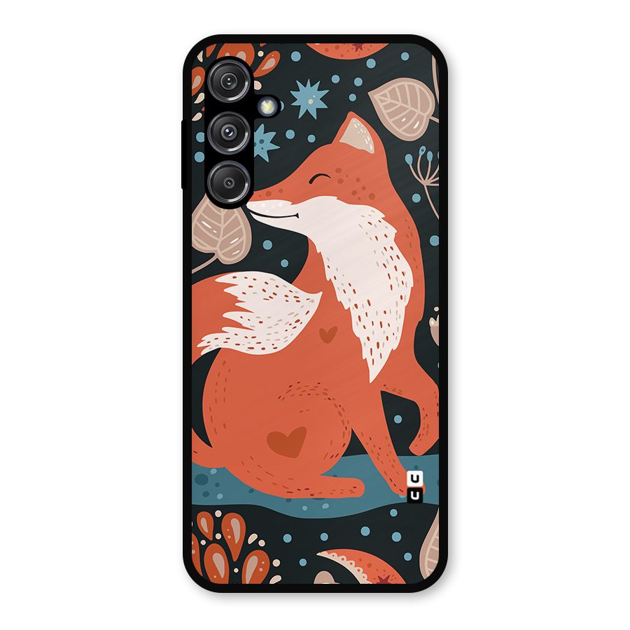 Nordic Arts Fox Metal Back Case for Galaxy M34 5G