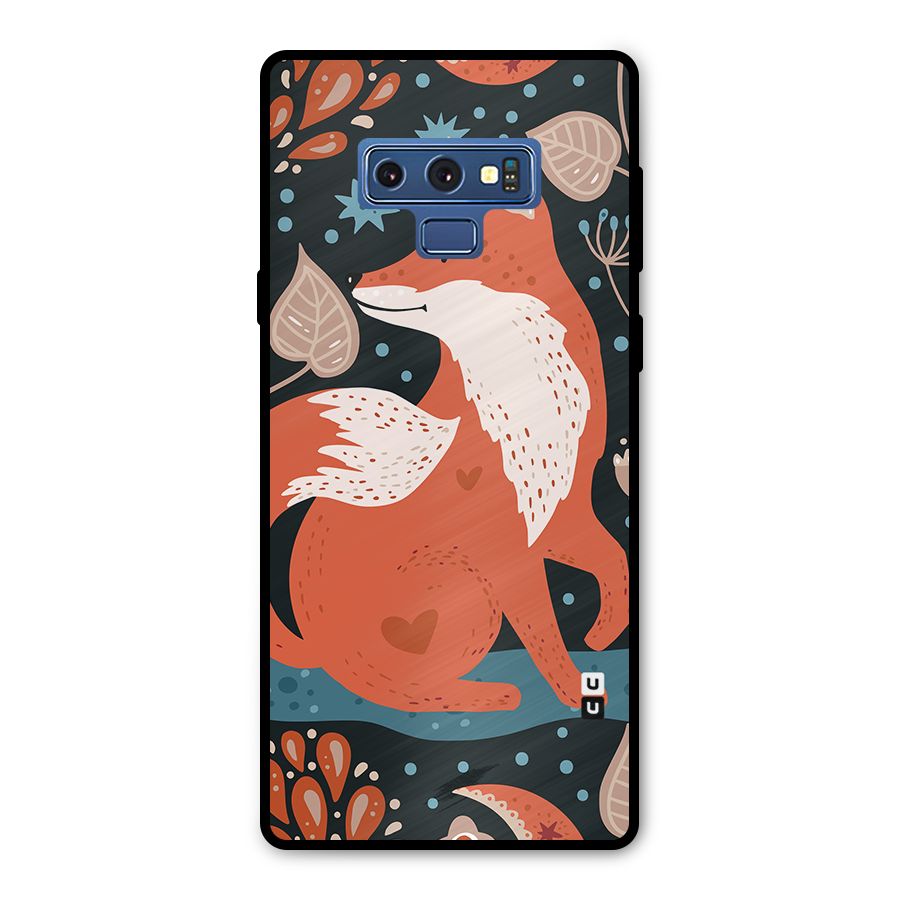 Nordic Arts Fox Metal Back Case for Galaxy Note 9