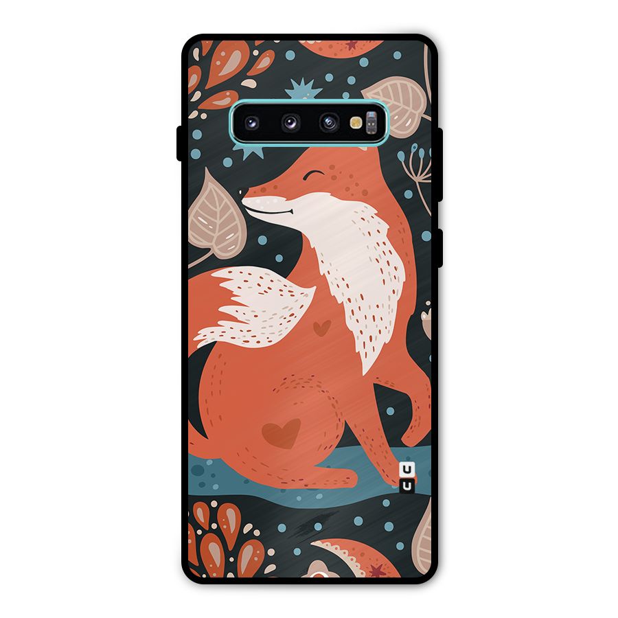 Nordic Arts Fox Metal Back Case for Galaxy S10 Plus
