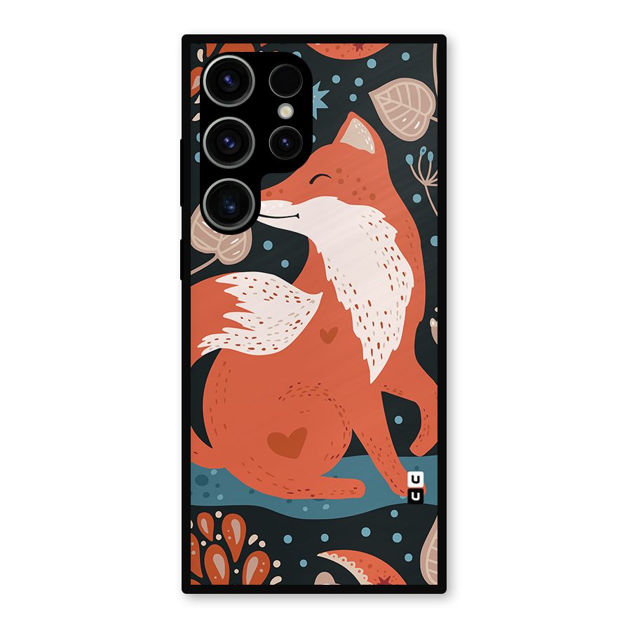 Nordic Arts Fox Metal Back Case for Galaxy S23 Ultra