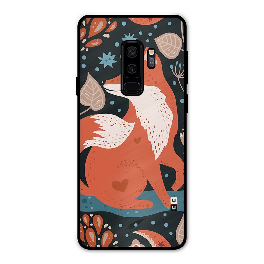 Nordic Arts Fox Metal Back Case for Galaxy S9 Plus