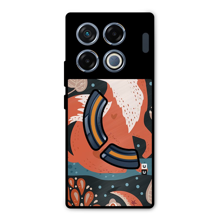 Nordic Arts Fox Metal Back Case for Infinix GT 20 Pro