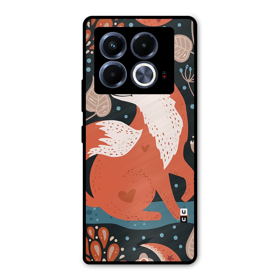 Nordic Arts Fox Metal Back Case for Infinix Note 40 5G