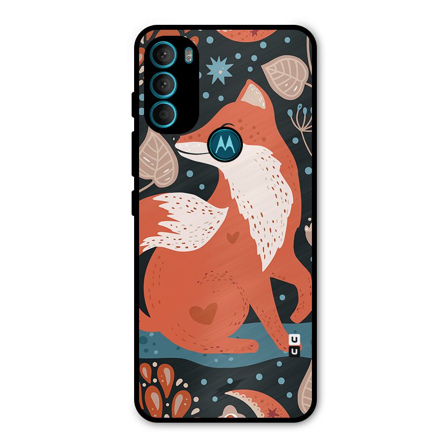 Nordic Arts Fox Metal Back Case for Moto G71 5G