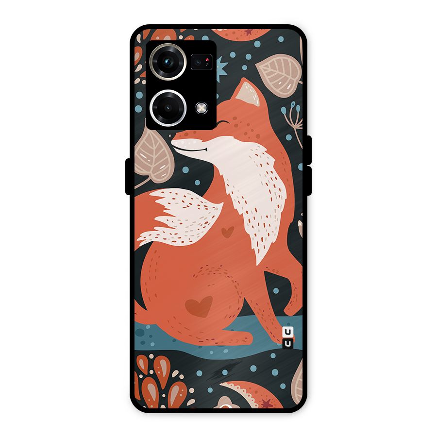 Nordic Arts Fox Metal Back Case for Oppo F21 Pro 4G