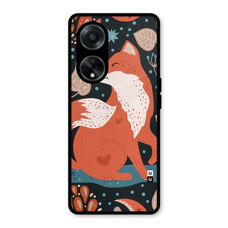 Nordic Arts Fox Metal Back Case for Oppo F23