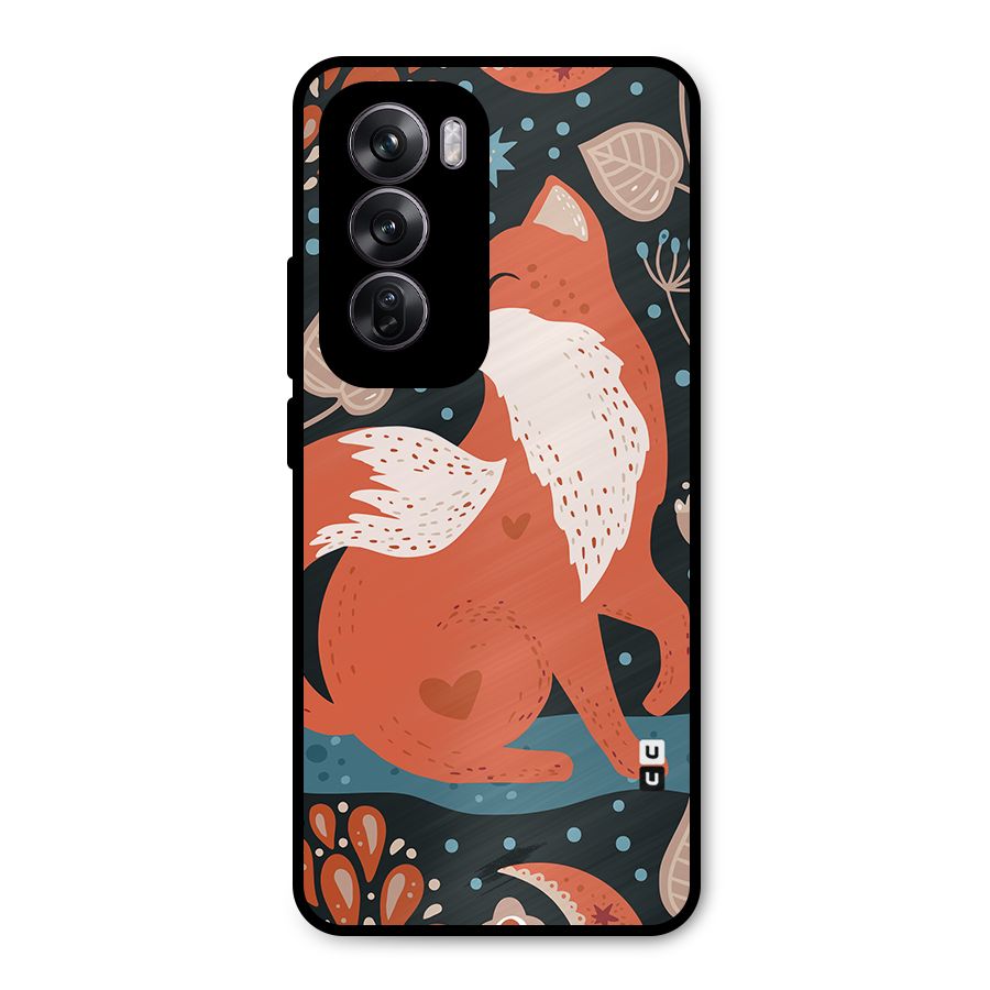 Nordic Arts Fox Metal Back Case for Oppo Reno12 Pro