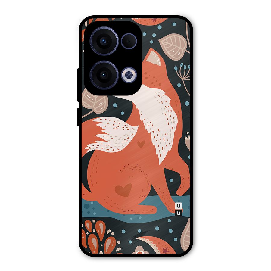 Nordic Arts Fox Metal Back Case for Oppo Reno13