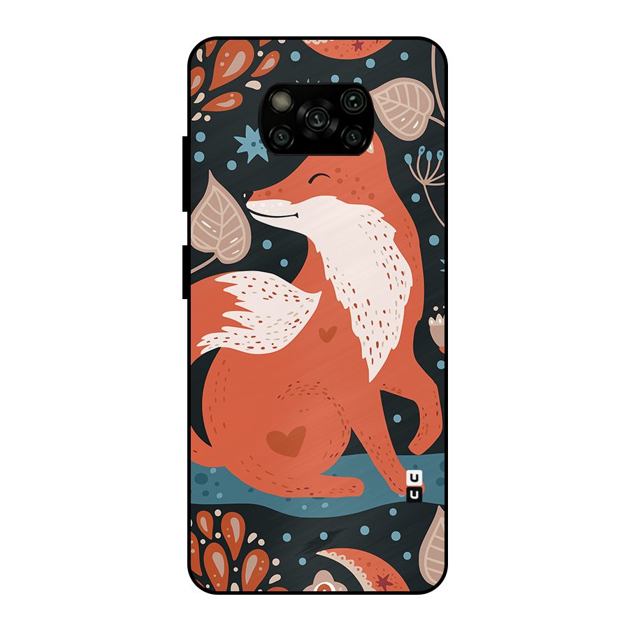 Nordic Arts Fox Metal Back Case for Poco X3