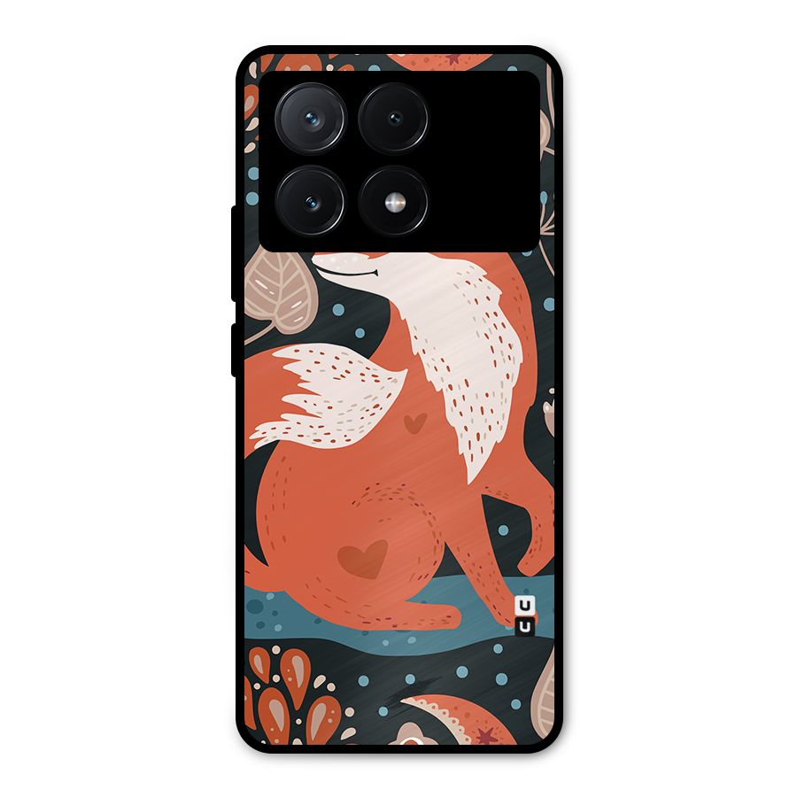 Nordic Arts Fox Metal Back Case for Poco X6 Pro