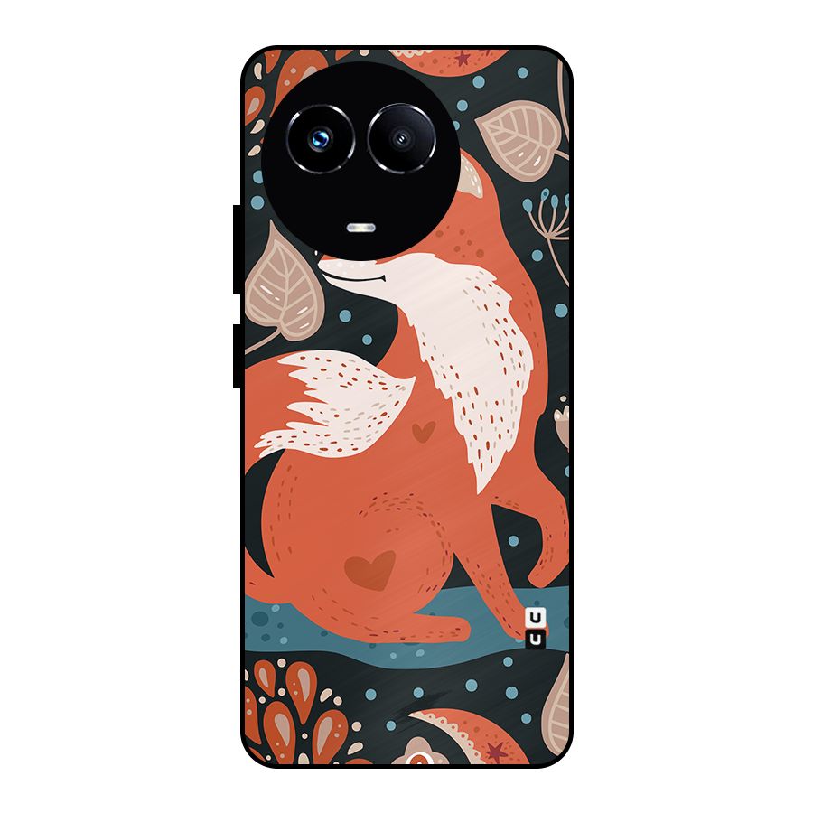 Nordic Arts Fox Metal Back Case for Realme 11 5G