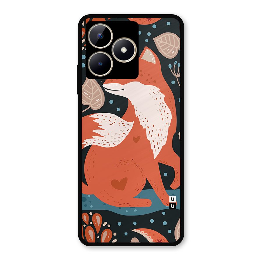 Nordic Arts Fox Metal Back Case for Realme C53