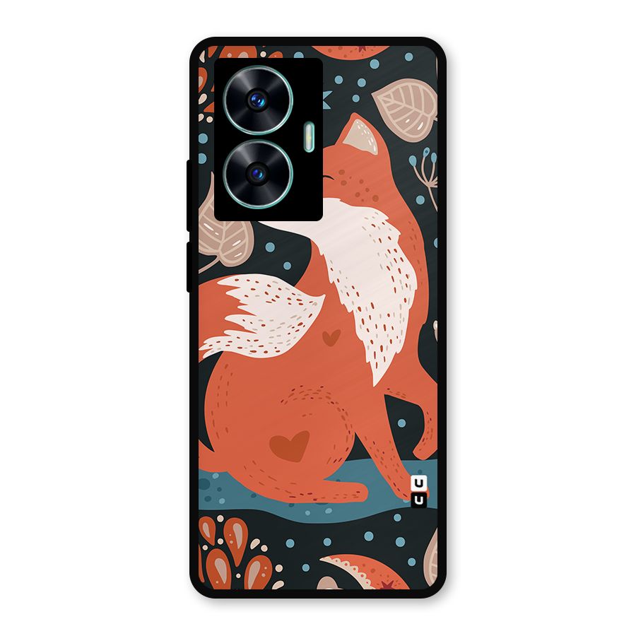 Nordic Arts Fox Metal Back Case for Realme C55
