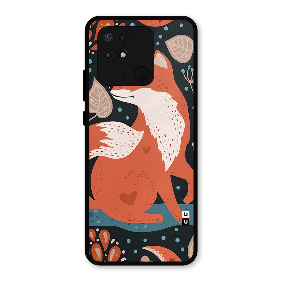 Nordic Arts Fox Metal Back Case for Redmi 10 Power