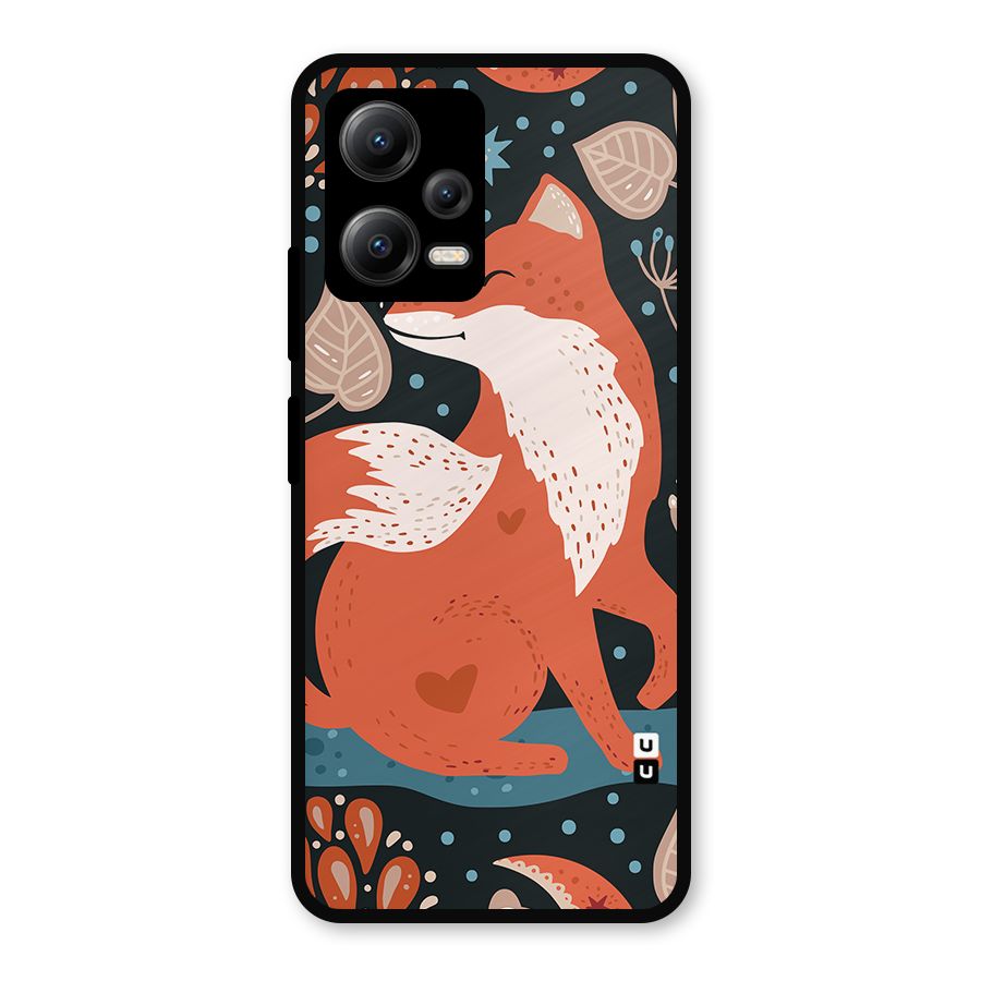 Nordic Arts Fox Metal Back Case for Redmi Note 12 5G